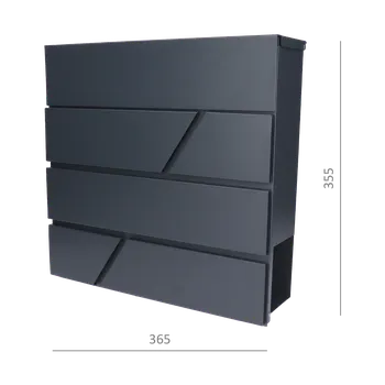 Poštovní schránka KOVIAN, s.r.o. Poštovní schránka, max. A4, barva: RAL 7016