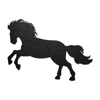 Samolepící dekorace SAMOLEPKA Kůň 098 levá běh (63 - škrábaný kov černý) NA AUTO, NÁLEPKA, FÓLIE, POLEP, TUNING, VLASTNÍ TEXT, TISK, AUTOSAMOLEPKY.cz, POLEPY, OBRÁZEK, LOGO, SAMOLEPKY