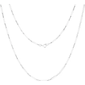 Náhrdelník GEMMAX Článkový náhrdelník z bílého zlata, délka 42 cm – zlatý šperk ryzosti 585/1000 v Dárkovém balení s Certifikátem GUNWN-42-43751