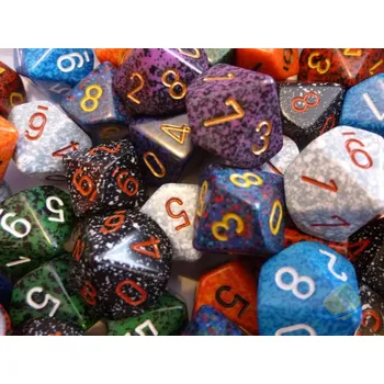 Příslušenství k deskovým hrám Chessex Kostka skvrnitá D10