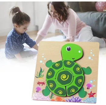 Puzzle DAALO Dřevěné puzzle pro nejmenší - želva - AKCE!