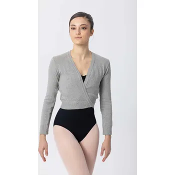 Dámský svetr Intermezzo,Dámský zavinovací svetřík 6166, šedá S