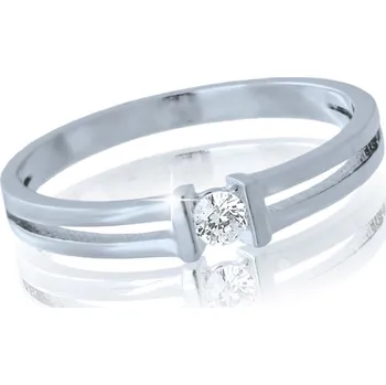 Prsten Cutie Jewellery Zásnubní prsten z bílého zlata se zirkonem vel. 58 – zlatý šperk ryzosti 585/1000 v Dárkovém balení s Certifikátem GLRWB-58-18551