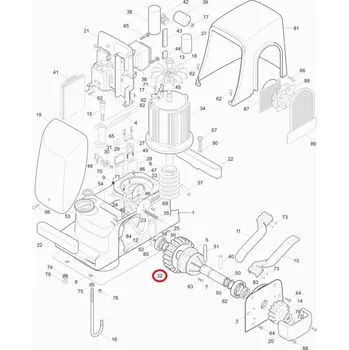 Pohon brány NICE DOPRODEJ PD0680A0000 - jen v kitu SPAMG173A00 kolo převodovky pro RUN, nový typ, pasuje jen k závitové tyči PD0681A0000,