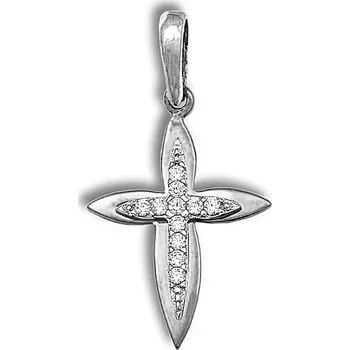 Přívěsek GEMMAX Original – garance kvality Zlatý přívěsek kříž – zlatý šperk ryzosti 585/1000 v Dárkovém balení s Certifikátem GLPWB-15271