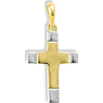 Přívěsek GEMMAX Original – garance kvality Zlatý kříž – zlatý šperk ryzosti 585/1000 v Dárkovém balení s Certifikátem GBPCN-13911