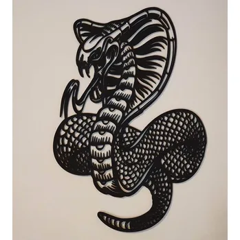 Obraz Dřevěná kobra obraz - Tmavě hnědá lazura