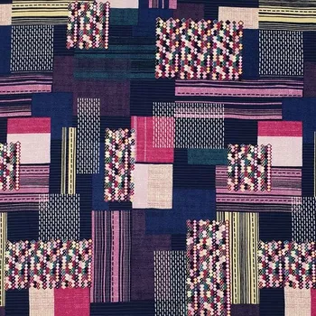 Úplet N5641, barevné vzorované obdelníky, š.150