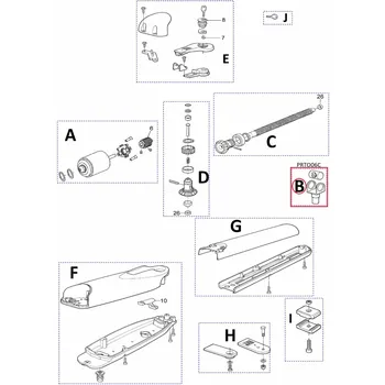 NICE PRTO06C kit matice a vidlice pro WG2024/ WG4024