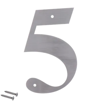 Zábradlí KOVIAN, s.r.o. Číslo domové 5, (156x1.5mm), s dierami, brúsená nerez K320 / AISI 304