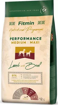 Krmivo pro psa Fitmin Nutritional Programme Adult Medium/Maxi Performance Lamb/Beef 12 kg
