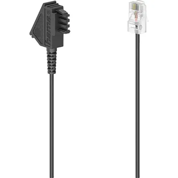 Hama DSL kabel [1x telefonní zástrčka TAE-F - 1x RJ45 zástrčka 8p2c] 0.5 m černá