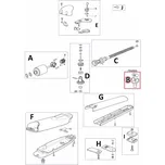 NICE PRMB05 kit vidlice a matice pro MB4015/ MB4615/ MB5015/ MB5016/ WG5024/ WG3524/ MB4024/ MB5024