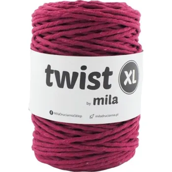 Příze MILA macramé šňůra TWIST XL 5mm Amarant
