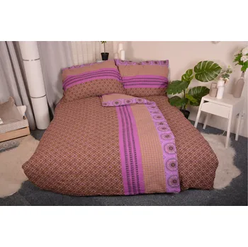 Povlečení Aaryans krepové povlečení Zina hnědé 140x200/70x90cm