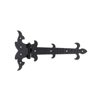 Dveřní kování KOVIAN, s.r.o. Kování ozdobné, 131x232x3mm, povrch RAL9005 matná