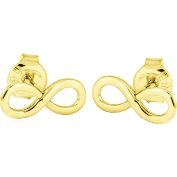 Náušnice GEMMAX Zlaté náušnice Nekonečno – zlatý šperk ryzosti 585/1000 v Dárkovém balení s Certifikátem GLEYN-39401