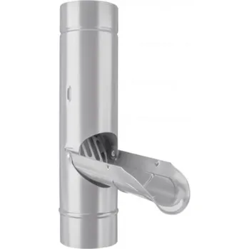 sběrač dešťové vody Zachytávač vody hliníkový bílo hliníkový 120 mm se sítkem