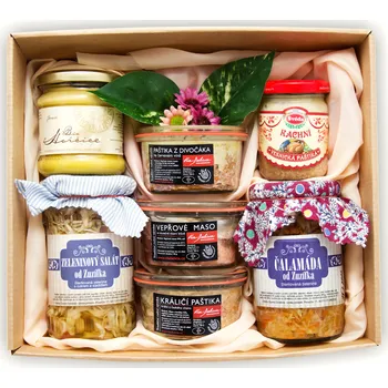 Dárkový potravinový koš Český koš Slaná luxusní kazetka