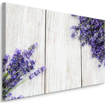 Obraz Plátno Květy Levandule Na Dřevěném Pozadí II. Varianta: 30x20