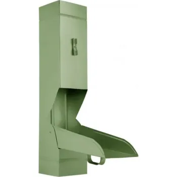 Střecha Zachytávač vody pozinkovaný hranatý trávově zelený 100 mm