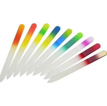 Pilník skleněný, oboustranný, barevný, 14 cm