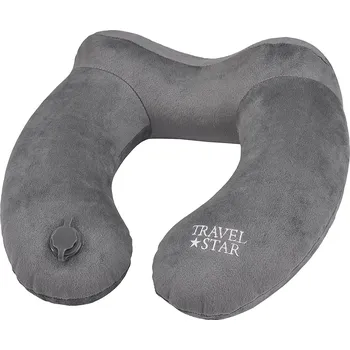Cestovní polštářek Travelstar Design nafukovací cestovní polštář - šedý