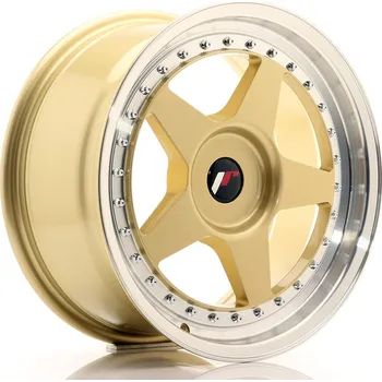 Alu kolo Japan Racing JR6 17x8 ET20-35 BLANK, Gold w/Machined Lip