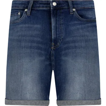 Pánské kraťasy CALVIN KLEIN JEANS Šortky omega blue rolled | Barva:tmavě modrá | Velikost:38