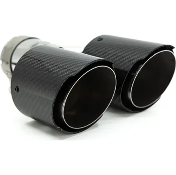 Koncovka výfuku Koncovka výfuku RACES CARBON 2x101mm, vstup 76mm - Lesklá