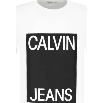 CALVIN KLEIN JEANS Tričko CALVIN JEANS BOX FRONT | Barva:bílý | Velikost:L