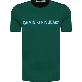 Pánské tričko CALVIN KLEIN JEANS Tričko INSTITUTIONAL | Barva:zelený | Velikost:XL