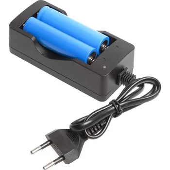 Nabíječka na baterky 18650 na 2 baterie (síťová nabíječka na 2 baterie 18650 s napětím v síti od 100 do 240 V)