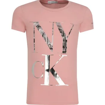 Pánské tričko CALVIN KLEIN JEANS Tričko | Barva:pudrově růžový | Velikost:128