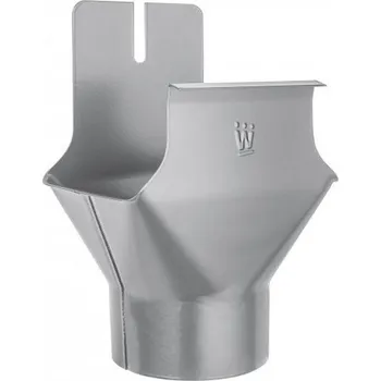 Střecha Kotlík hliníkový hranatý bílo hliníkový 400/120 mm na kulatý svod