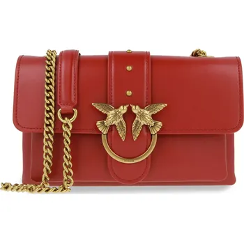 Pinko Kůžoná crossbody kabelka LOVE MINI SOFT SIMPLY | Barva:vínový | Velikost:OS
