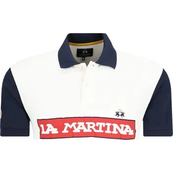 Pánské tričko La Martina Polokošile OZ | Barva:bílý | Velikost:L