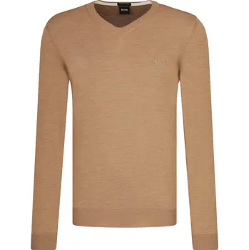 Pánský svetr boss Vlněný svetr Baram-L | Barva: okrová | Velikost:L