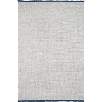 Koberec K-Lim 360x240 cm šedá s modrými třásněmi