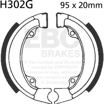 Brzda pro motocykl EBC Brzdové čelisti Grooved H302G