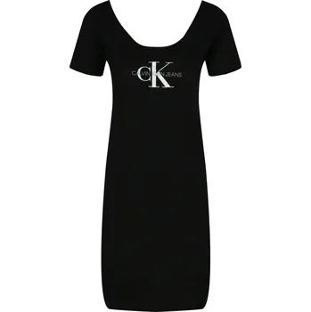 Dámské šaty CALVIN KLEIN JEANS Šaty MONOGRAM STRIPE BALLET | Barva:černý | Velikost:L