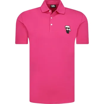 Pánské tričko Karl Lagerfeld Polokošile | Barva:fuchsiový | Velikost:M