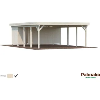 Přístřešek na auto Palmako SHED 10,9 m2 pro KARL 40,6 m2 (555x196 cm, tl.19 mm)
