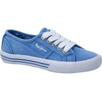 Dívčí tenisky Pepe Jeans London Tenisky BAKER CANVAS | Barva:modrý | Velikost:33