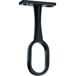 Walteco Držák oválné šatní tyče 30x15mm s vrchním uchycením, průběžný, černý