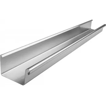 Střecha Žlab hliníkový hranatý přírodní 330 mm - délka 4 m