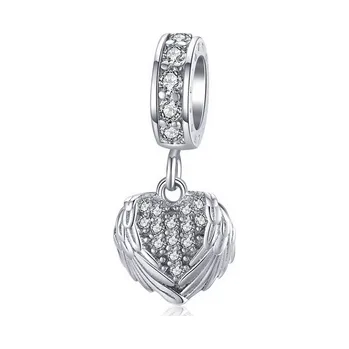 Náušnice For Silver Přívěsek SRDCE S KŘÍDLY - STŘÍBRO 925