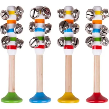 Hudební nástroj pro děti Bigjigs Toys Rolničky pruhované 1 ks