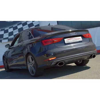 Tlumič výfuku 76mm sportovní tlumič výfuku- Duplex Audi A3 8V sedan Quattro - s certifikátem ECE (971058TD-X3-X)
