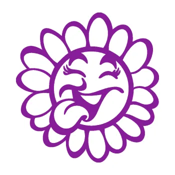 Samolepící dekorace SAMOLEPKA Květina dekor 034 levá vysmátá kopretina (14 - fialová) NA AUTO, NÁLEPKA, FÓLIE, POLEP, TUNING, VLASTNÍ TEXT, TISK, AUTOSAMOLEPKY.cz, POLEPY, OBRÁZEK, LOGO, SAMOLEPKY